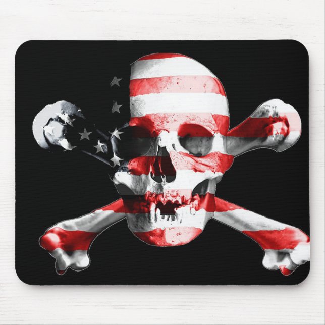 American Skull Mouse Mat (Front)