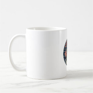 American Skull Patriotic Patriotic Skull Tough Gra Coffee Mug