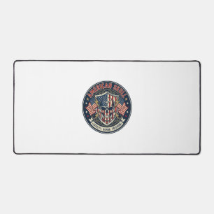 American Skull Patriotic Patriotic Skull Tough Gra Desk Mat