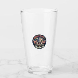American Skull Patriotic Patriotic Skull Tough Gra Glass