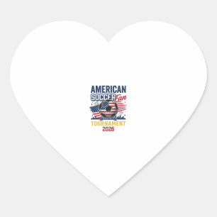 American Soccer Fan Tournament 2026 Vintage Shirt  Heart Sticker