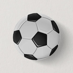 American Soccer or Association Football 3 Cm Round Badge