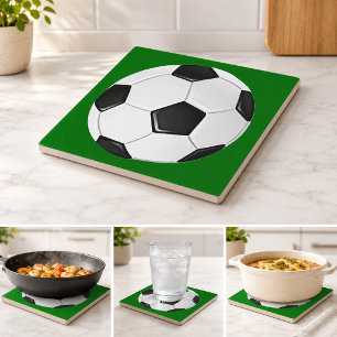 American Soccer or Association Football Ball Tile