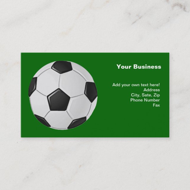 American Soccer or Association Football Business Card (Front)