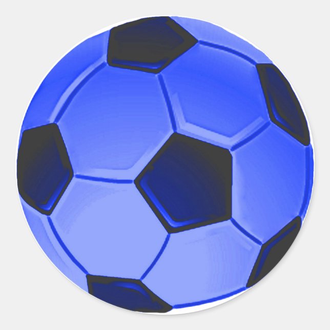 American Soccer or Association Football Classic Round Sticker (Front)