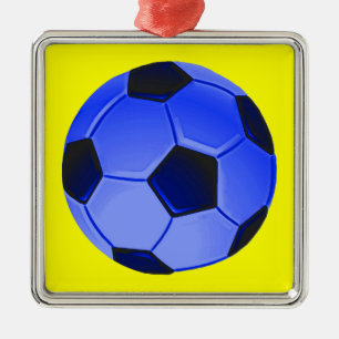 American Soccer or Association Football Metal Tree Decoration