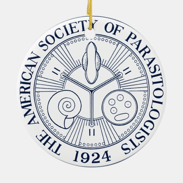American Society of Parasitologists Ceramic Tree Decoration (Back)