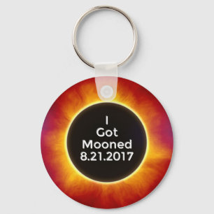 American Solar Eclipse Got Mooned August 21 2017.j Key Ring