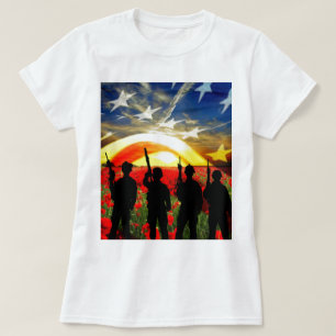 American Soldier American Flag In Honour T-Shirt