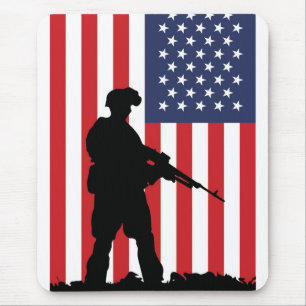 American Soldier Clipboard Mouse Mat
