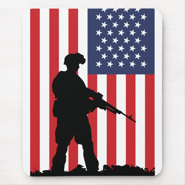 American Soldier Clipboard Mouse Mat (Front)