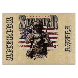 American Soldier Design Cutting Board