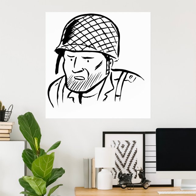 American Soldier Illustration Poster (Creator Uploaded)
