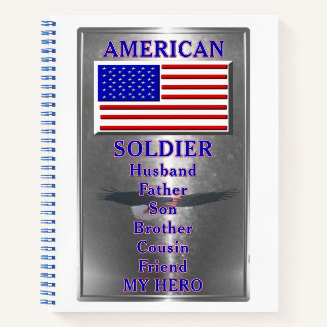 American Soldier Patriotic Notebook (Front)