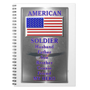 American Soldier Patriotic Notebook