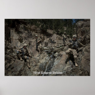 American soldiers from the 101st Airborne Division Poster
