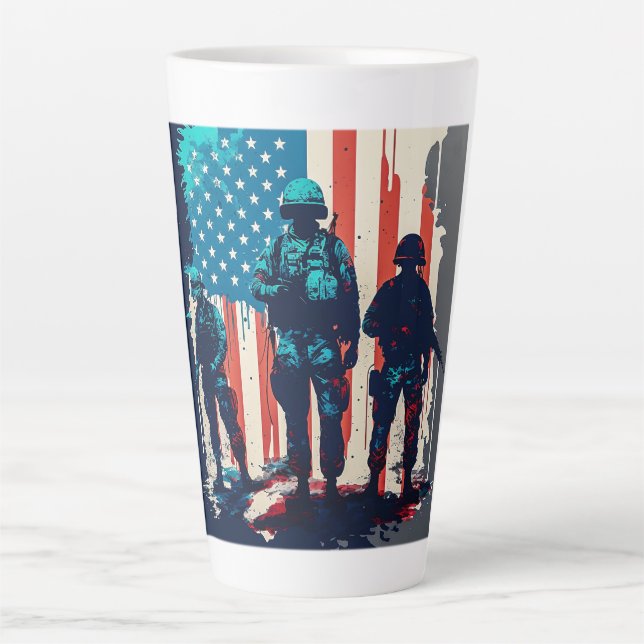 American Soldiers Latte Mug  (Front)