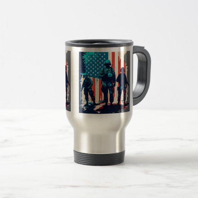 American Soldiers Travel/Commuter Mug, 15 oz  Travel Mug (Front Right)