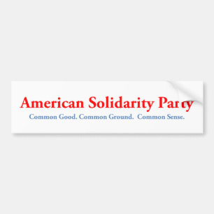 American Solidarity Party Bumper Sticker