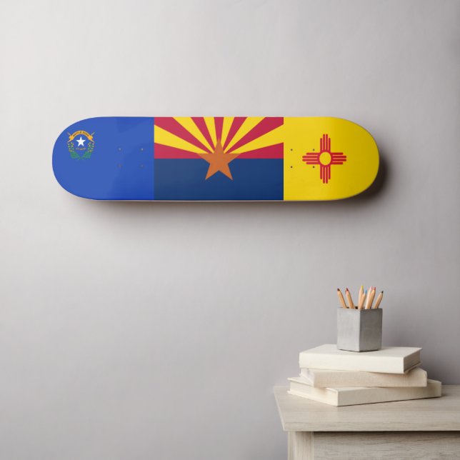 American Southwest Flags Skateboard (Wall Art (Horz))