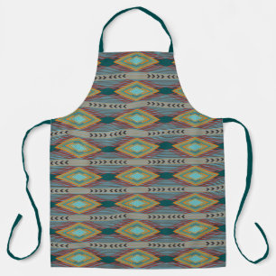 American Southwest Patterned Art And Earthy Colour Apron