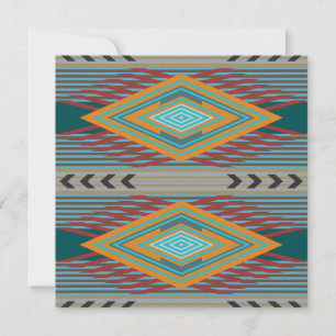 American Southwest Patterned Art And Earthy Colour Card