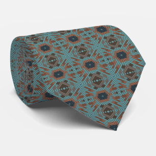 American Southwest Tribal Patterned Art And Colors Tie