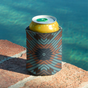 American Southwest Tribal Patterned Art And Colour Can Cooler