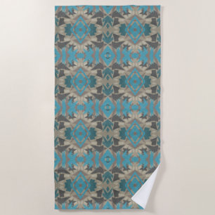 American Southwestern Patterned Art And Colours Beach Towel