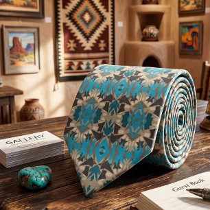 American Southwestern Patterned Art And Colours Tie