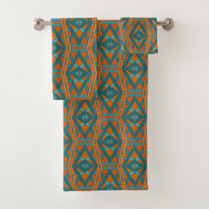 American Southwestern Style Pattern And Colours Ar Bath Towel Set