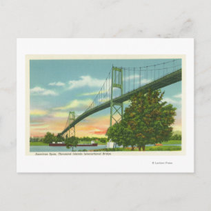 American Span of the International Bridge View Postcard