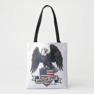 American Spirit Bald Eagle Tote Bag