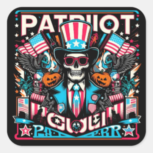 American Spirit Festival in Pop Art Style Square Sticker