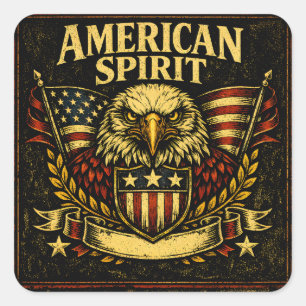 American Spirit – National Pride Heritage Square Sticker