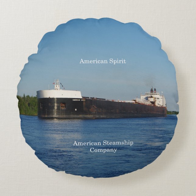 American Spirit round pillow (Front)