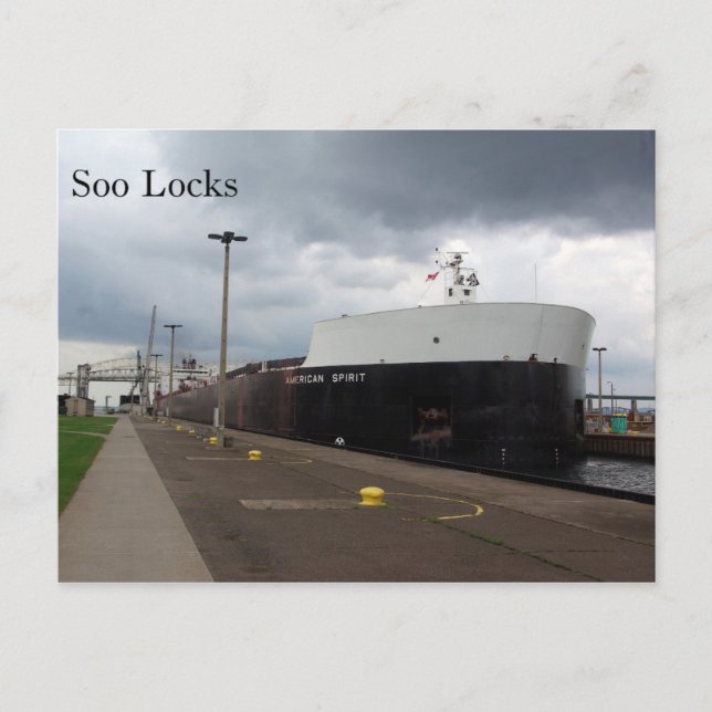 American Spirit Soo Locks post card (Front)