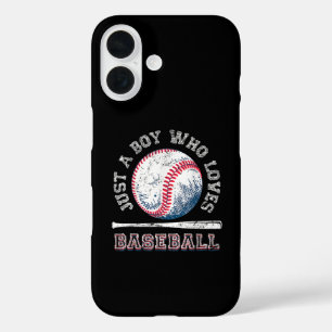 American Sport Fan Baseball Lover Boys Batter iPhone 16 Case