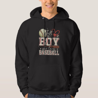 American Sport Men Just A Boy Who Loves Baseball G Hoodie