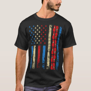 American Sports Flag 4th Of July Bowling Pins Athl T-Shirt