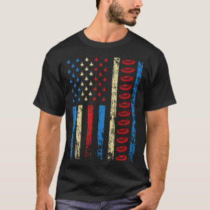 American Sports Flag 4th Of July Ultimate Frisbee T-Shirt