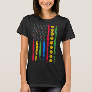 American Sports Flag Autism Awareness Month Volley T-Shirt