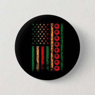 American Sports Flag Black History Month Billiards 6 Cm Round Badge