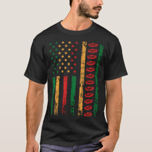 American Sports Flag Black History Month Ultimate  T-Shirt