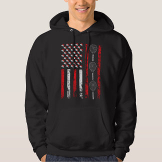 American Sports Flag Christmas Tennis Racket Athle Hoodie