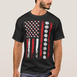 American Sports Flag Christmas Volleyball Athletic T-Shirt