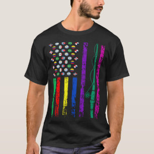 American Sports Flag Hispanic Heritage Month Fishi T-Shirt