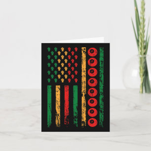 American Sports Flag Melanated Billiards Juneteent Card
