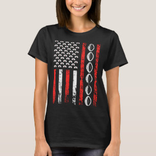 American Sports Flag National Nurses Day Rugby Foo T-Shirt