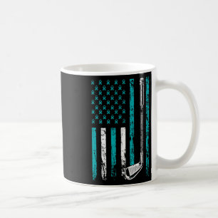 American Sports Flag Stress Awareness Month Golf C Coffee Mug